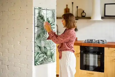 Magnettafel beschreibbar mit Aquarell-Blätter Design