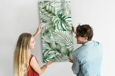 Magnettafel beschreibbar mit Aquarell-Blätter Design