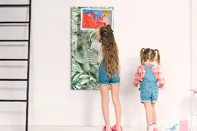 Magnettafel beschreibbar mit Aquarell-Blätter Design