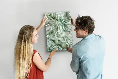 Magnettafel beschreibbar mit Aquarell-Blätter Design