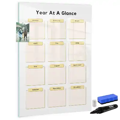 Jahresplaner als beschreibbare Magnettafel