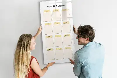 Jahresplaner als beschreibbare Magnettafel