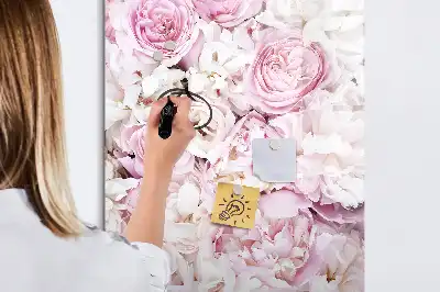 Magnettafel zum Beschreiben mit Rosenmotiv