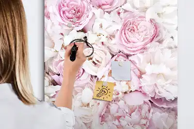 Magnettafel zum Beschreiben mit Rosenmotiv