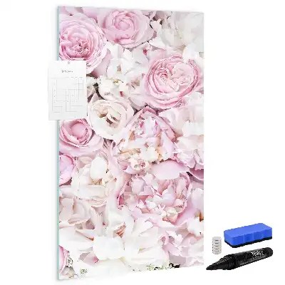 Magnettafel zum Beschreiben mit Rosenmotiv