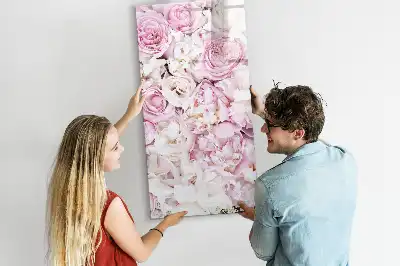 Magnettafel zum Beschreiben mit Rosenmotiv