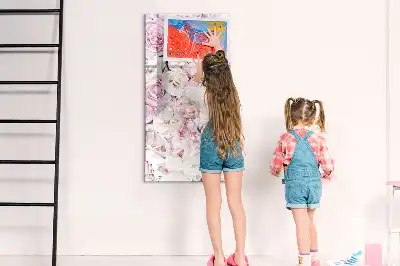 Magnettafel zum Beschreiben mit Rosenmotiv