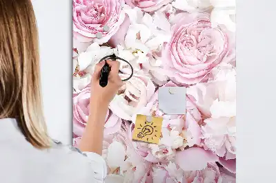 Magnettafel zum Beschreiben mit Rosenmotiv