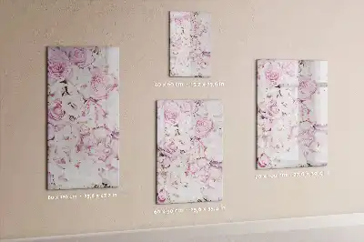 Magnettafel zum Beschreiben mit Rosenmotiv