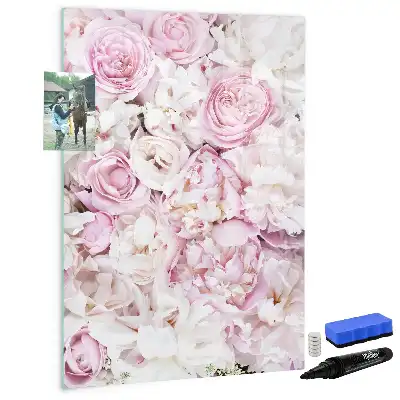 Magnettafel zum Beschreiben mit Rosenmotiv