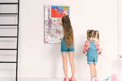Magnettafel zum Beschreiben mit Rosenmotiv