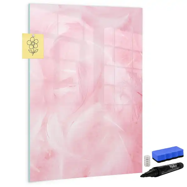 Magnettafel zum Schreiben Design Zarte Federn