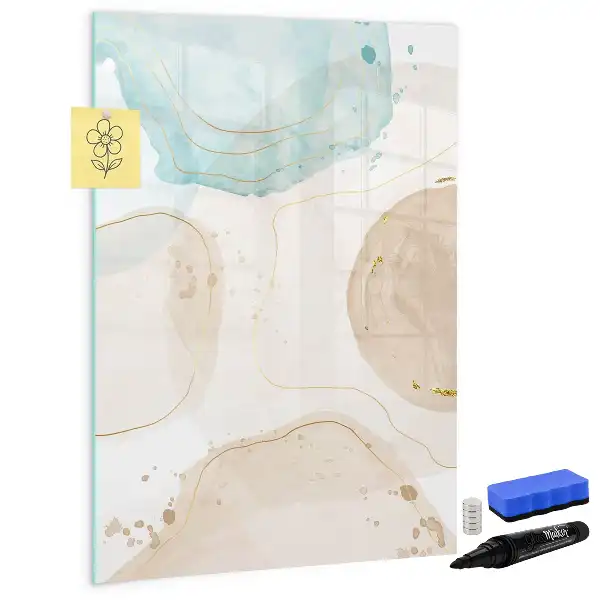 Beschreibbare Magnettafel im Design Pastellflecken