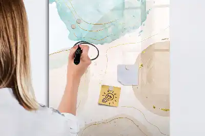 Beschreibbare Magnettafel im Design Pastellflecken
