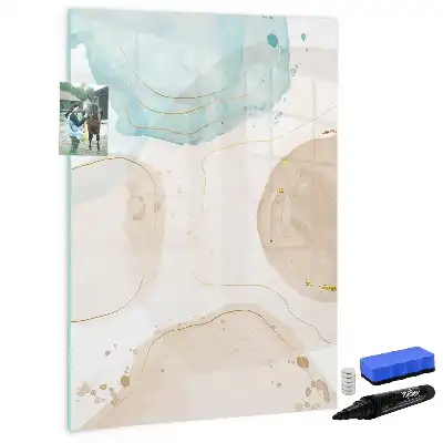 Beschreibbare Magnettafel im Design Pastellflecken