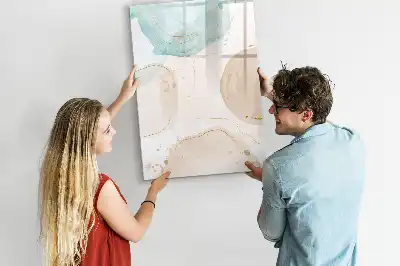 Beschreibbare Magnettafel im Design Pastellflecken
