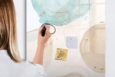 Beschreibbare Magnettafel im Design Pastellflecken