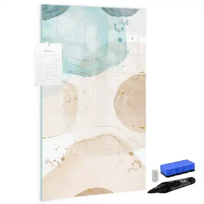 Beschreibbare Magnettafel im Design Pastellflecken