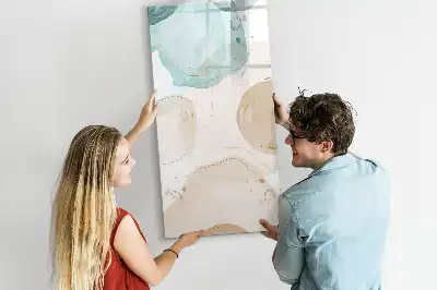 Beschreibbare Magnettafel im Design Pastellflecken