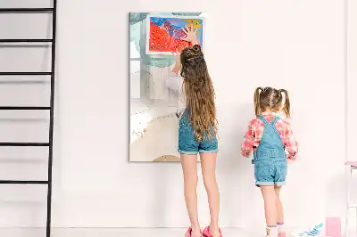Beschreibbare Magnettafel im Design Pastellflecken