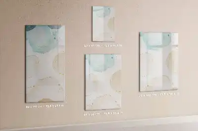 Beschreibbare Magnettafel im Design Pastellflecken