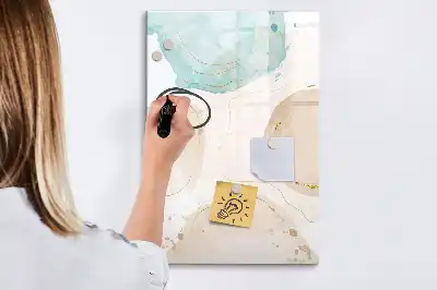 Beschreibbare Magnettafel im Design Pastellflecken
