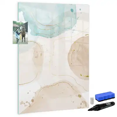 Beschreibbare Magnettafel im Design Pastellflecken