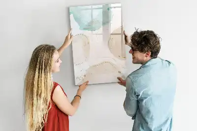Beschreibbare Magnettafel im Design Pastellflecken