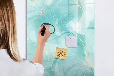 Magnettafel zum Schreiben mit Motiv Marmor-Abstraktion
