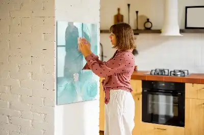 Magnettafel zum Schreiben mit Motiv Marmor-Abstraktion