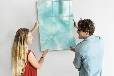 Magnettafel zum Schreiben mit Motiv Marmor-Abstraktion