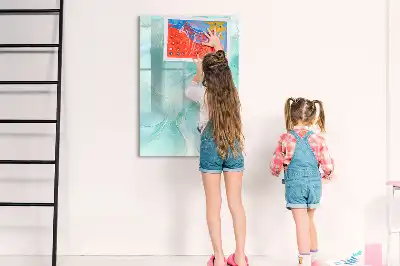 Magnettafel zum Schreiben mit Motiv Marmor-Abstraktion
