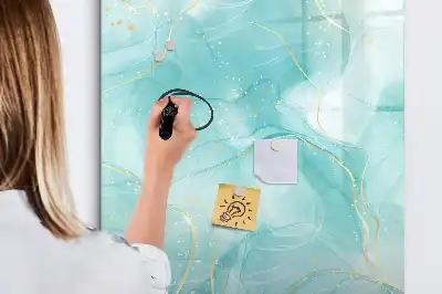 Magnettafel zum Schreiben mit Motiv Marmor-Abstraktion