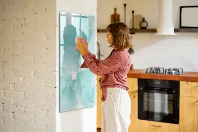 Magnettafel zum Schreiben mit Motiv Marmor-Abstraktion