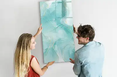 Magnettafel zum Schreiben mit Motiv Marmor-Abstraktion