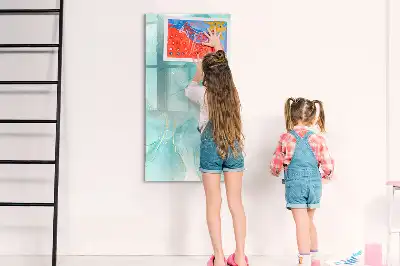 Magnettafel zum Schreiben mit Motiv Marmor-Abstraktion