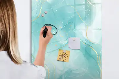 Magnettafel zum Schreiben mit Motiv Marmor-Abstraktion
