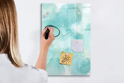 Magnettafel zum Schreiben mit Motiv Marmor-Abstraktion