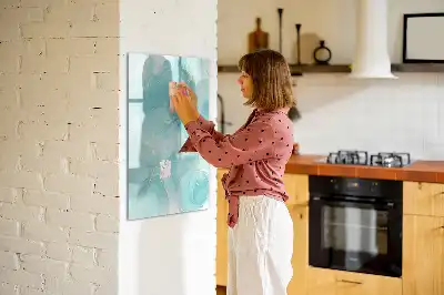 Magnettafel zum Schreiben mit Motiv Marmor-Abstraktion
