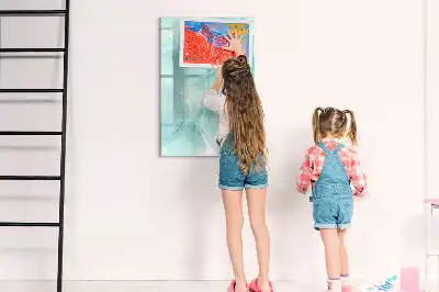 Magnettafel zum Schreiben mit Motiv Marmor-Abstraktion