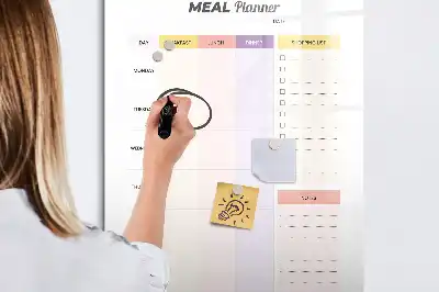 Ernährungsplaner als beschreibbare Magnettafel
