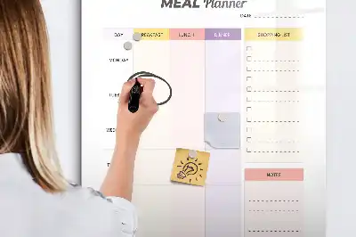 Ernährungsplaner als beschreibbare Magnettafel