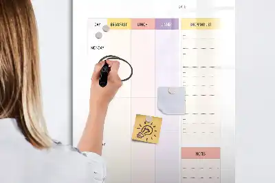 Ernährungsplaner als beschreibbare Magnettafel