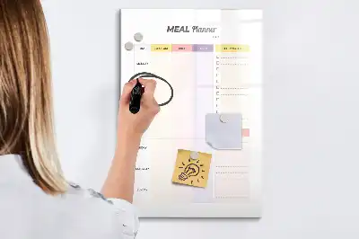 Ernährungsplaner als beschreibbare Magnettafel