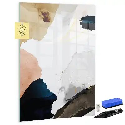 Magnettafel Aquarell-Abstraktion beschreibbare Ausführung