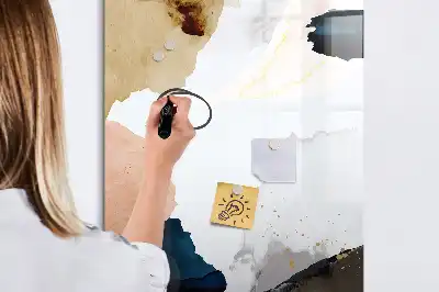 Magnettafel Aquarell-Abstraktion beschreibbare Ausführung