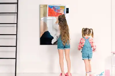 Magnettafel Aquarell-Abstraktion beschreibbare Ausführung