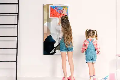 Magnettafel Aquarell-Abstraktion beschreibbare Ausführung