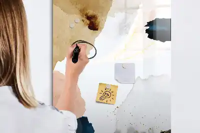 Magnettafel Aquarell-Abstraktion beschreibbare Ausführung