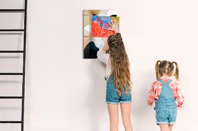 Magnettafel Aquarell-Abstraktion beschreibbare Ausführung